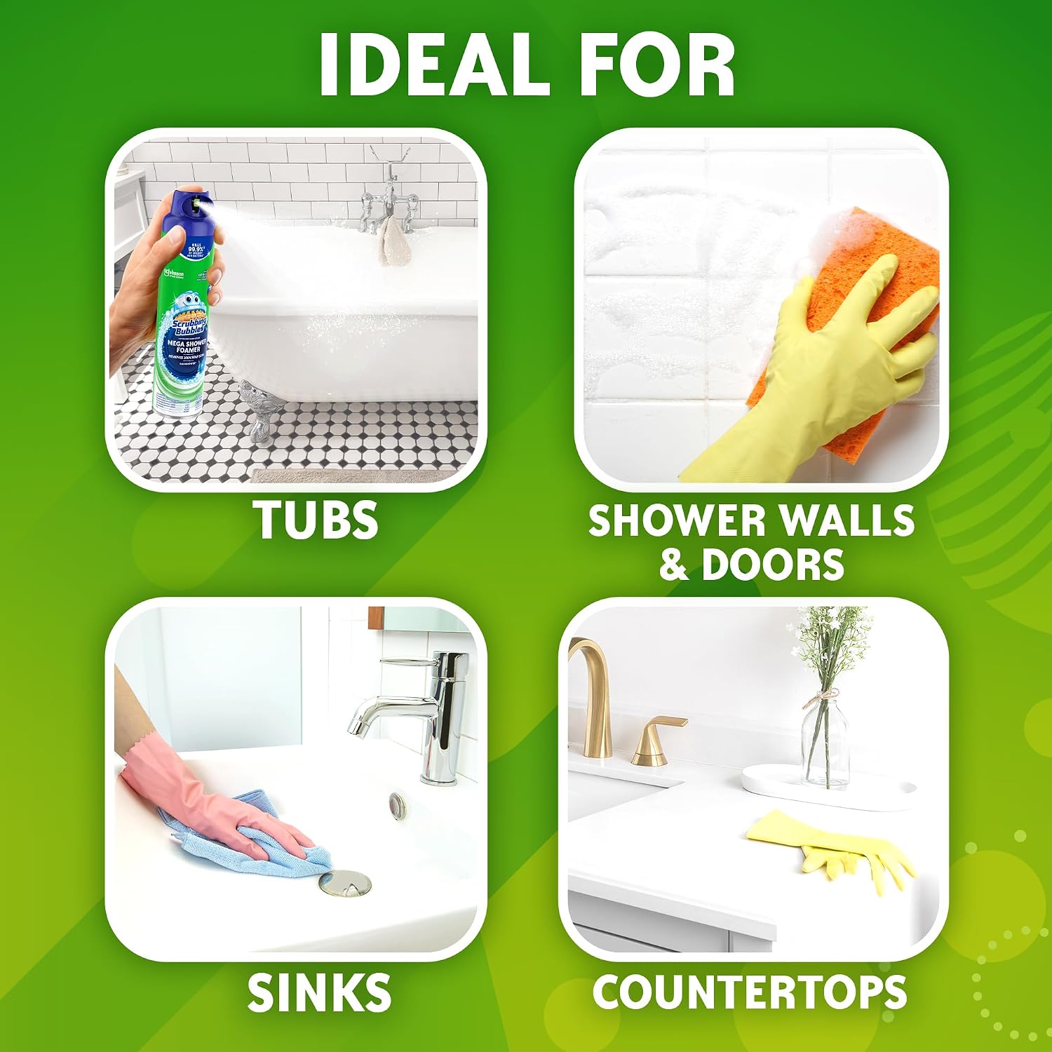 Detalle de Scrubbing Bubbles Mega Bathroom Foam Cleaner with Rainshower Scent (2 x 20oz)
