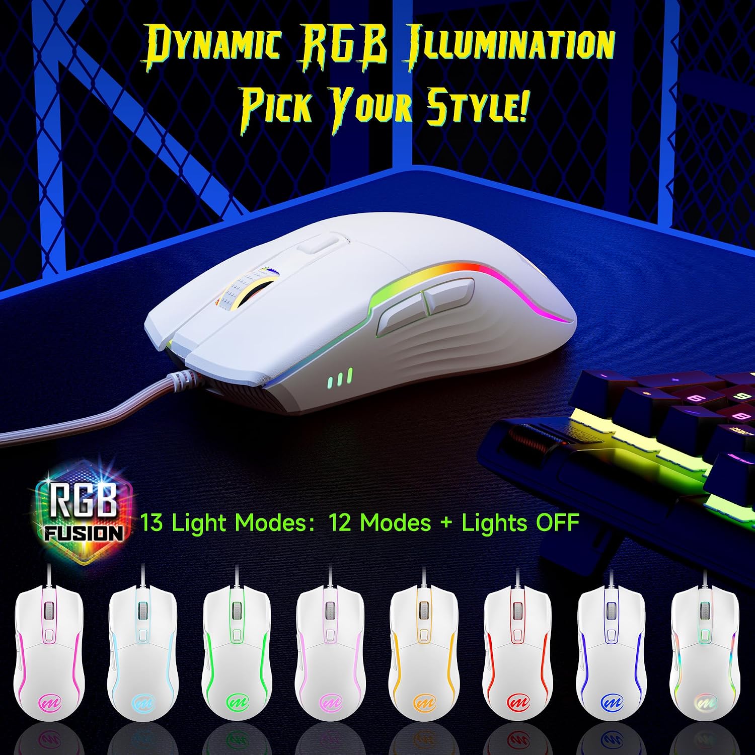 Detalle de memzuoix Gaming Mouse 12,800 DPI