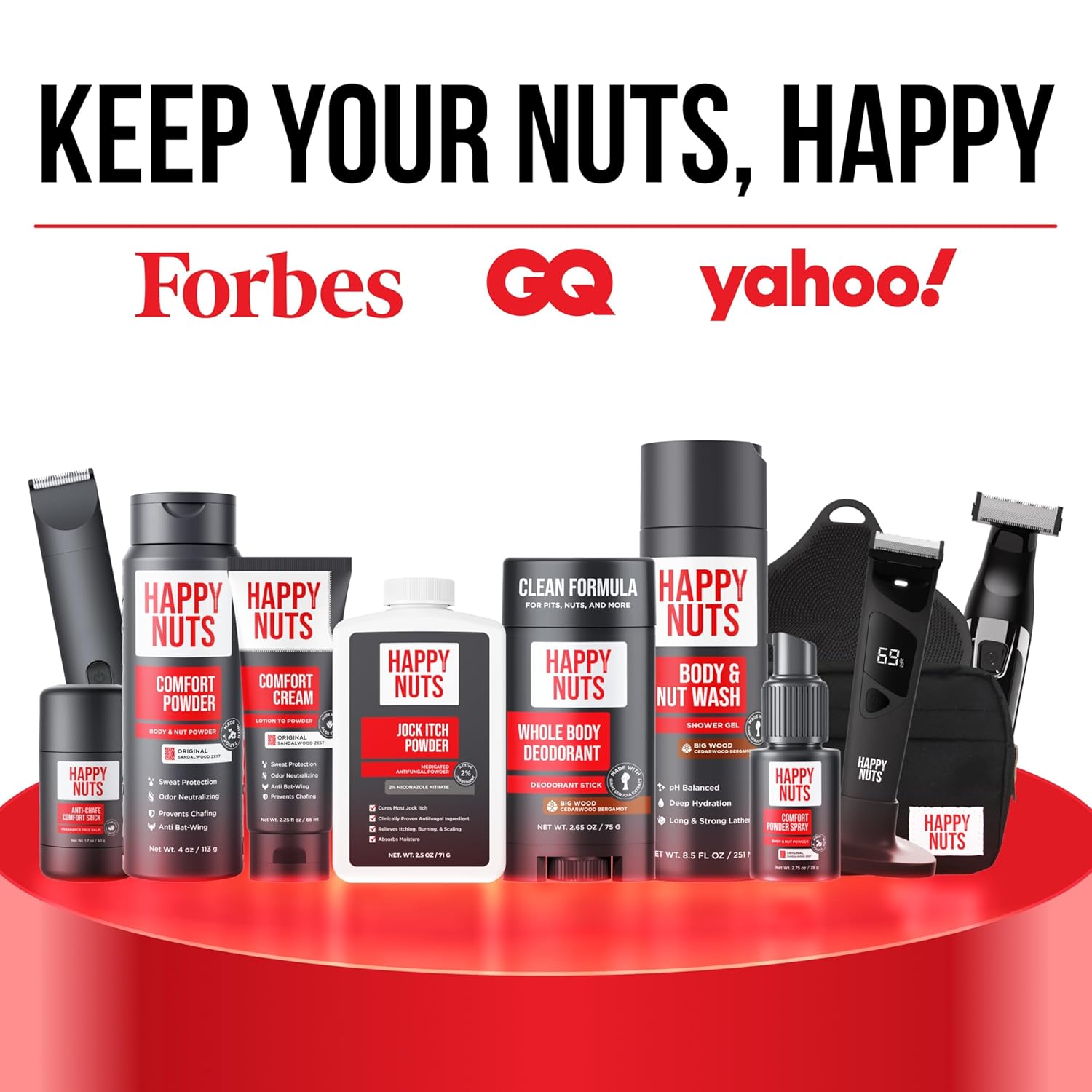 Thumbnail 6 de Happy Nuts Comfort Powder Deodorant for Men (Aluminum-Free) – Anti-Chafing, Sweat & Odor Control, Original Scent, 6 oz