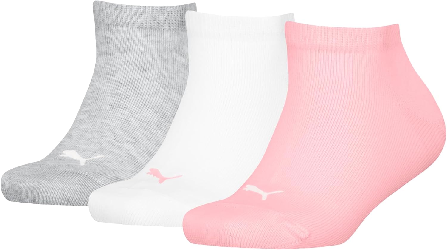 Detalle de PUMA 194010001 Chaussettes de baskets Mixte enfant – Lot de 3