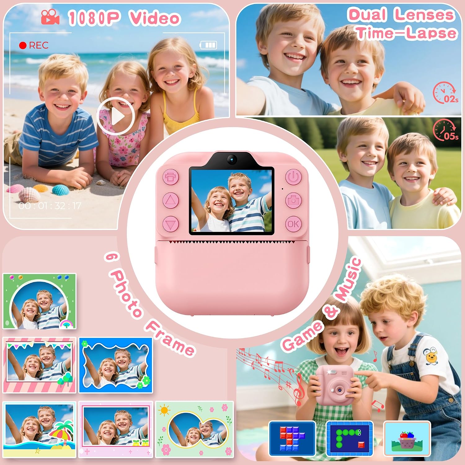 Detalle de Coxlame Kids Camera Instant Print 64GB