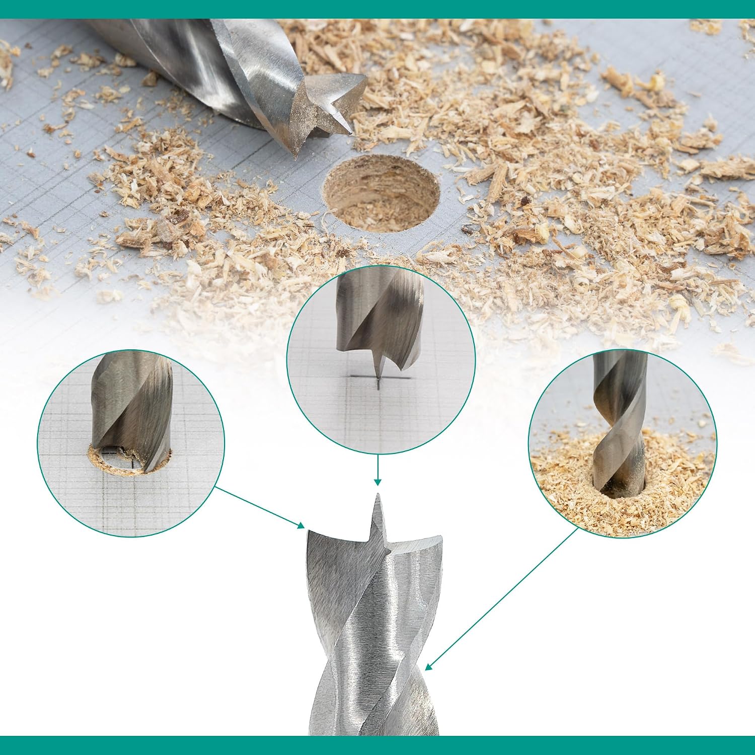 Detalle 2 de ENT 09246 Holzbohrer-Set Ø 2–8 mm