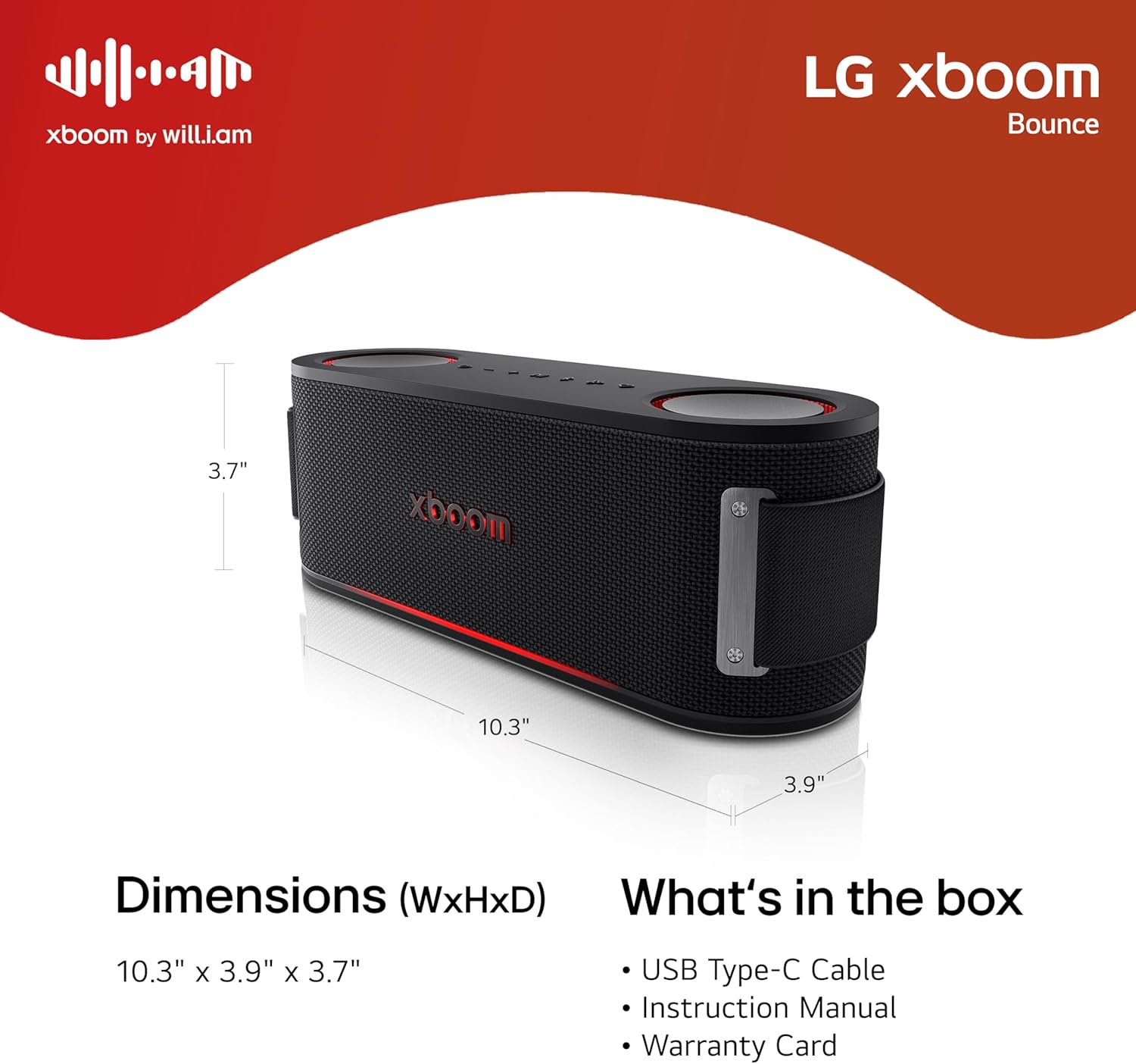 Thumbnail 6 de LG xboom Bounce speaker Bluetooth portatile impermeabile e antipolvere IP67 con autonomia fino a 30h
