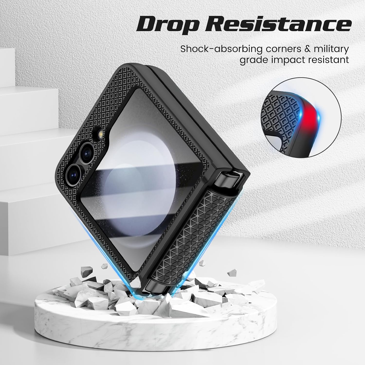 Thumbnail 5 de Doeshine Case for Samsung Galaxy Z Flip 5 with Back Screen Protector & Hinge Protection