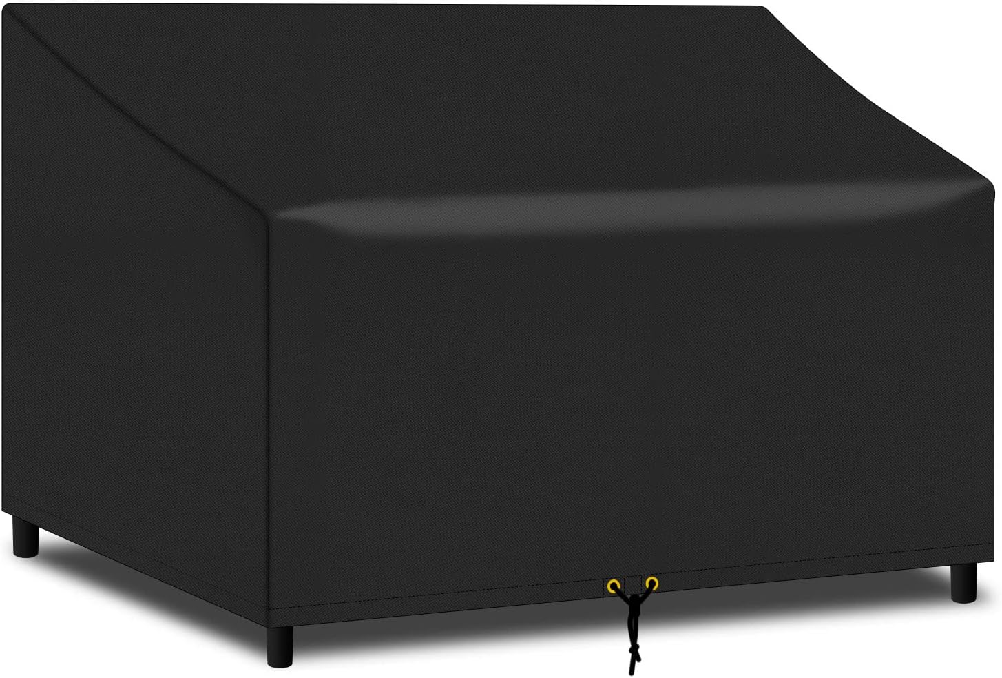 Detalle de PATIO PLUS 3-Seater Garden Bench Cover, 420D Oxford Fabric, Waterproof, Black