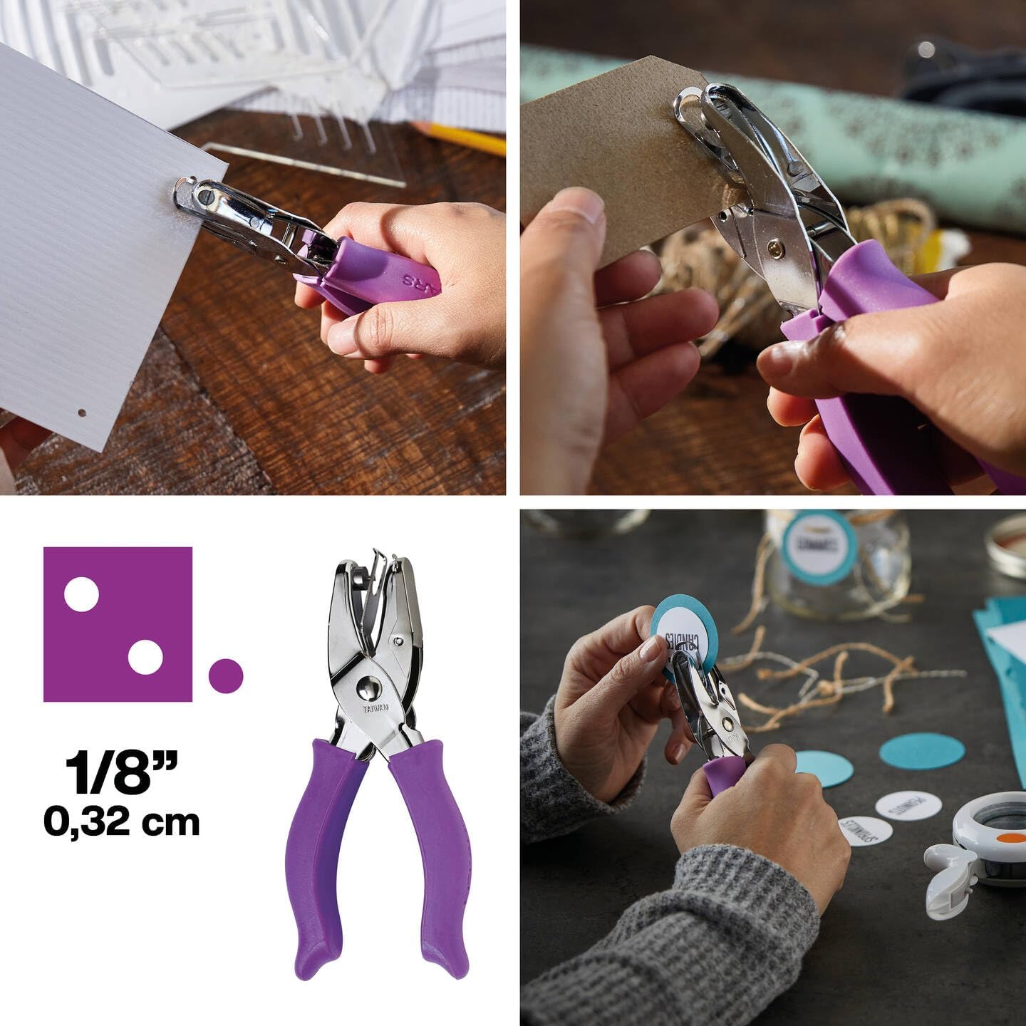 Thumbnail 1 de Fiskars Perforatore a pinza 1003817: cerchi medi con presa Soft-Grip, per mancini e destrorsi