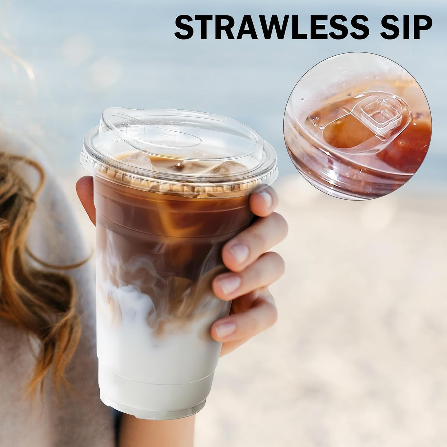 Detalle 2 de BYSNOW Clear Plastic Cups, 20 oz