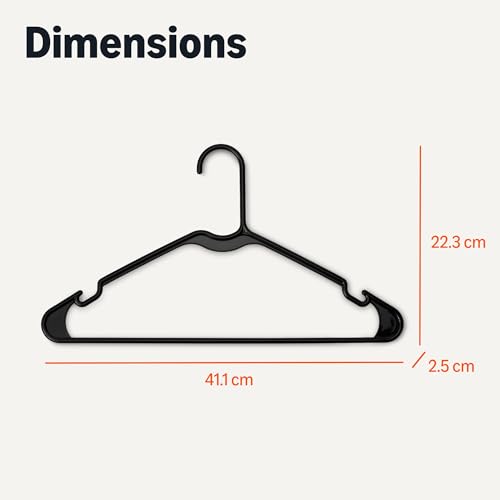 Thumbnail 4 de Amazon Basics Plastic Clothes Hangers, Adult Size, Black, Pack of 50