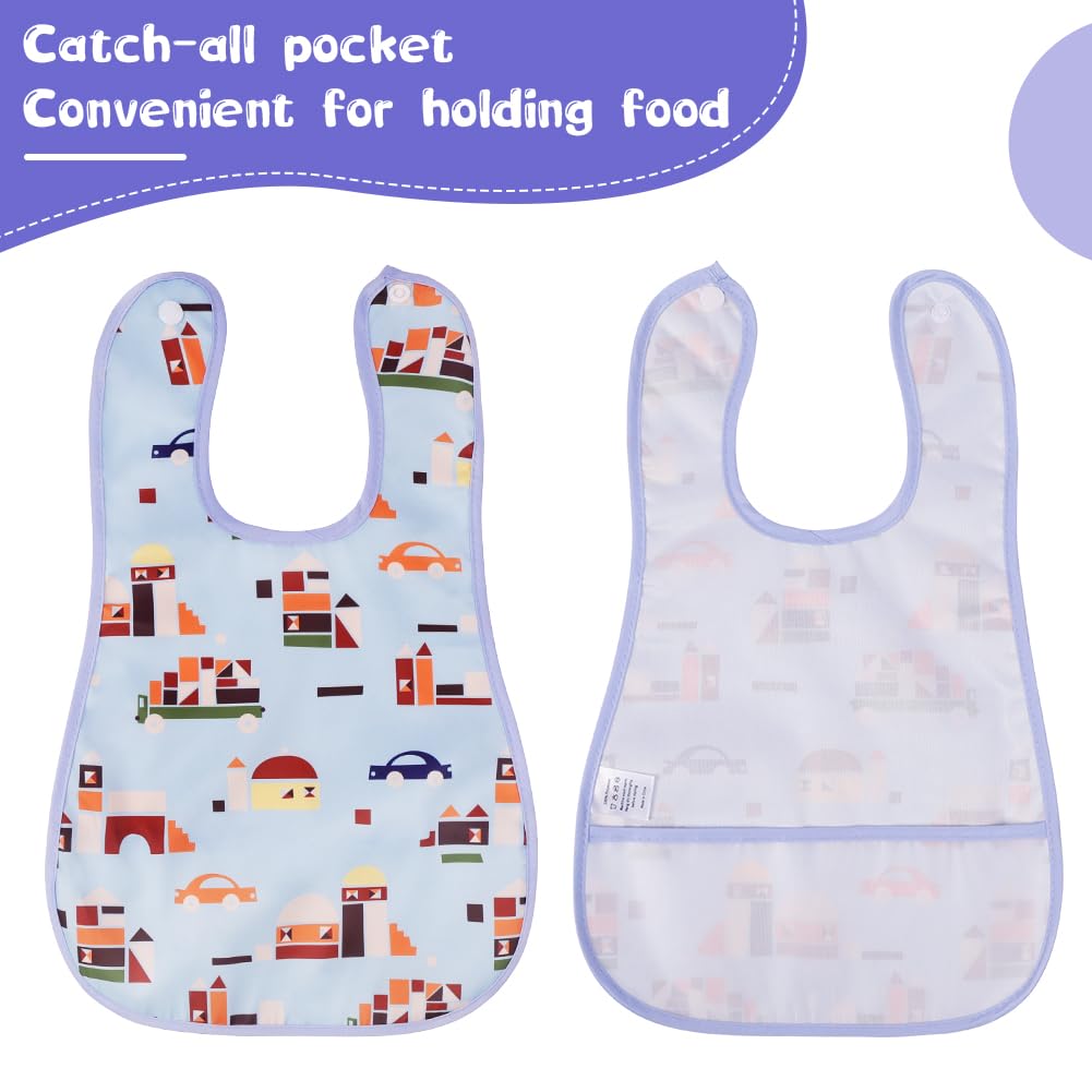 Detalle de Aolso Lätzchen Baby Wasserdicht – 7-teiliges Set mit Bandana-Design und großer Rückentasche