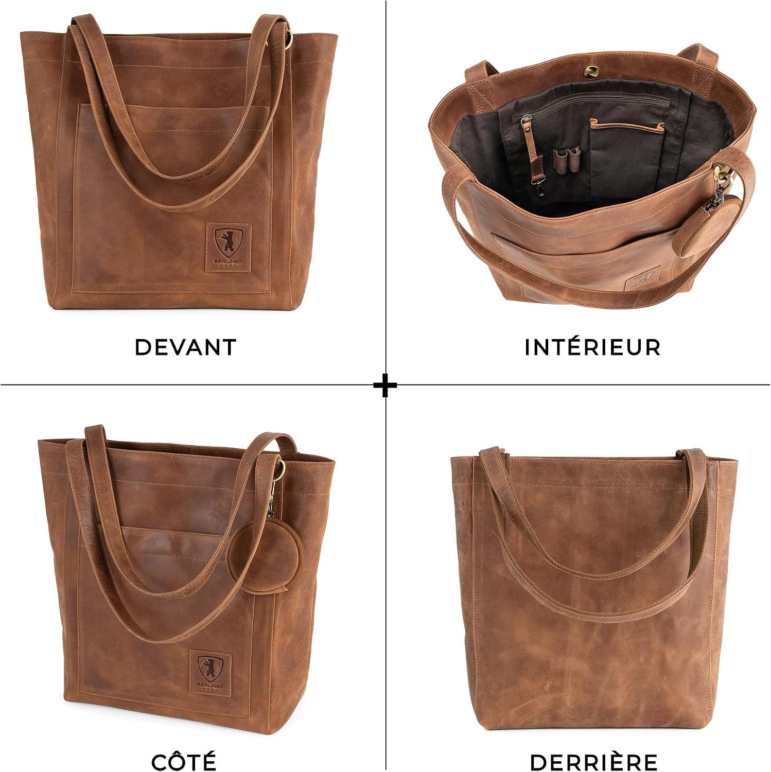 Thumbnail 4 de Berliner Bags Seville Grand Sac Cabas 35×40×11 cm