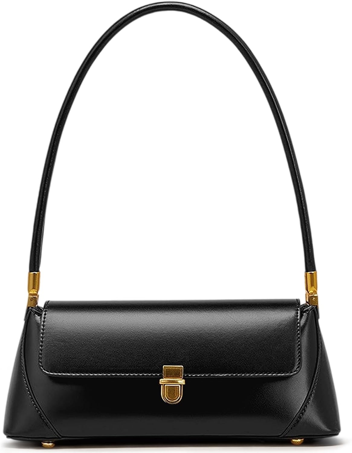 Detalle de Mabecol Sac à Main Femme en Cuir PU, Petit Sac Bandoulière avec Rabat et Serrure Dorée