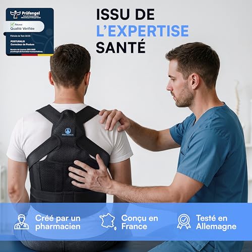 Thumbnail 7 de POSTURALIS Correcteur de Posture – Ceinture Dorsale/Lombaire avec 2 Supports d'Épaules (M)