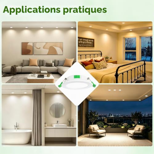 Thumbnail 8 de Laiebri Spot LED Encastrable Extra Plat 25 mm – Lot de 4, 6W, 2700–6000K, IP44