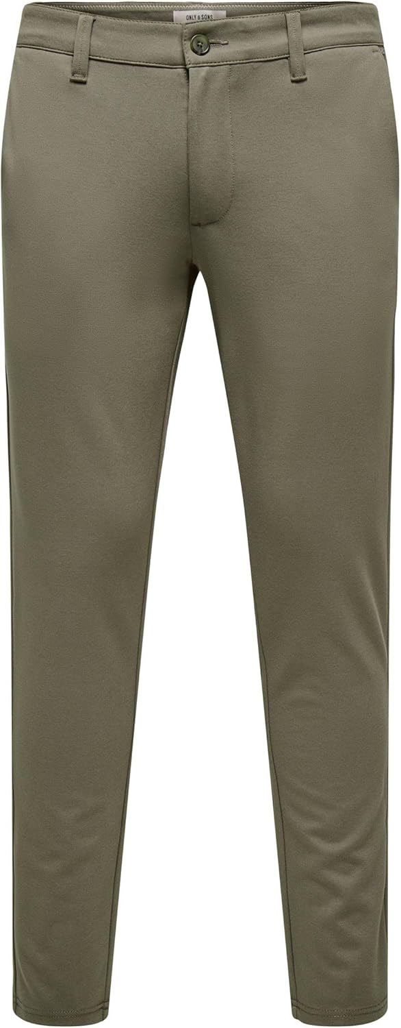 Detalle de Only & Sons ONSMARK Slim Fit Chino Hose für Herren mit Haken- und Ösenverschluss