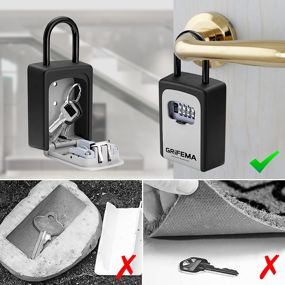 Thumbnail 4 de GRIFEMA GA1004: Cassetta di Sicurezza per Chiavi, cassaforte portatile con gancio e combinazione a 4 cifre