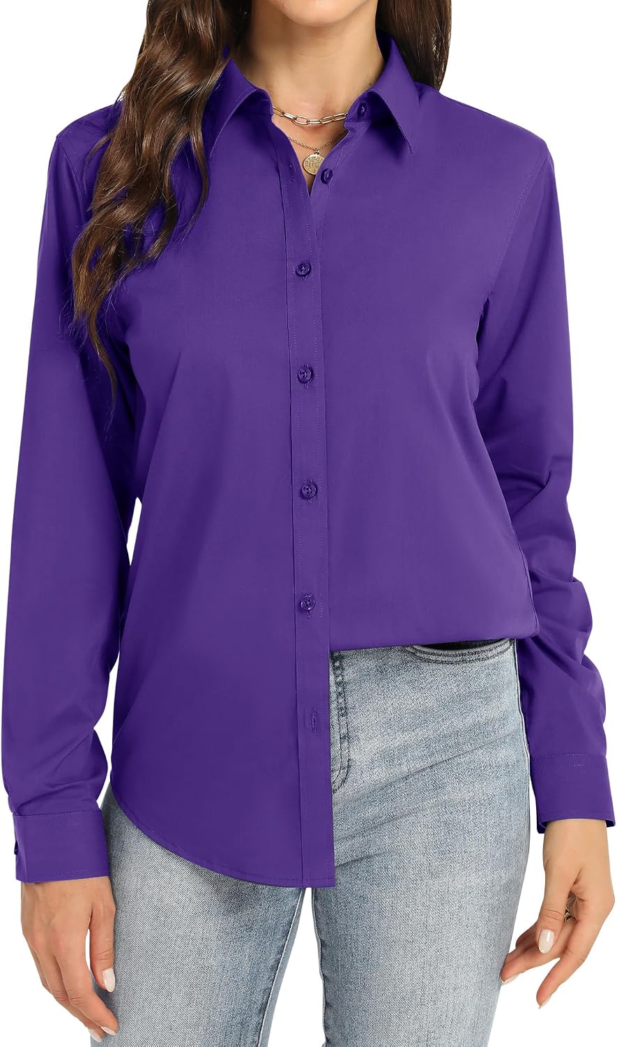 Thumbnail 6 de J.VER Women’s long sleeve dress shirt (regular fit) stretch wrinkle-free blouse