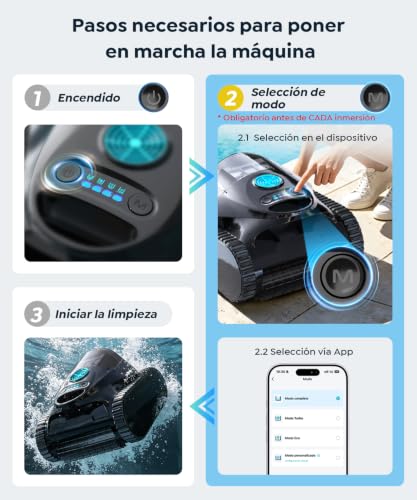 Thumbnail 8 de BRINBO C1 Robot Piscina: Limpiafondos y Paredes con Navegación Inteligente