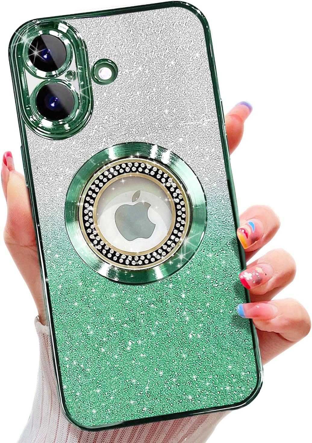 Thumbnail 6 de Misscase for iPhone 15 Pro Max Magnetic Case with Glitter and Camera Lens Protector