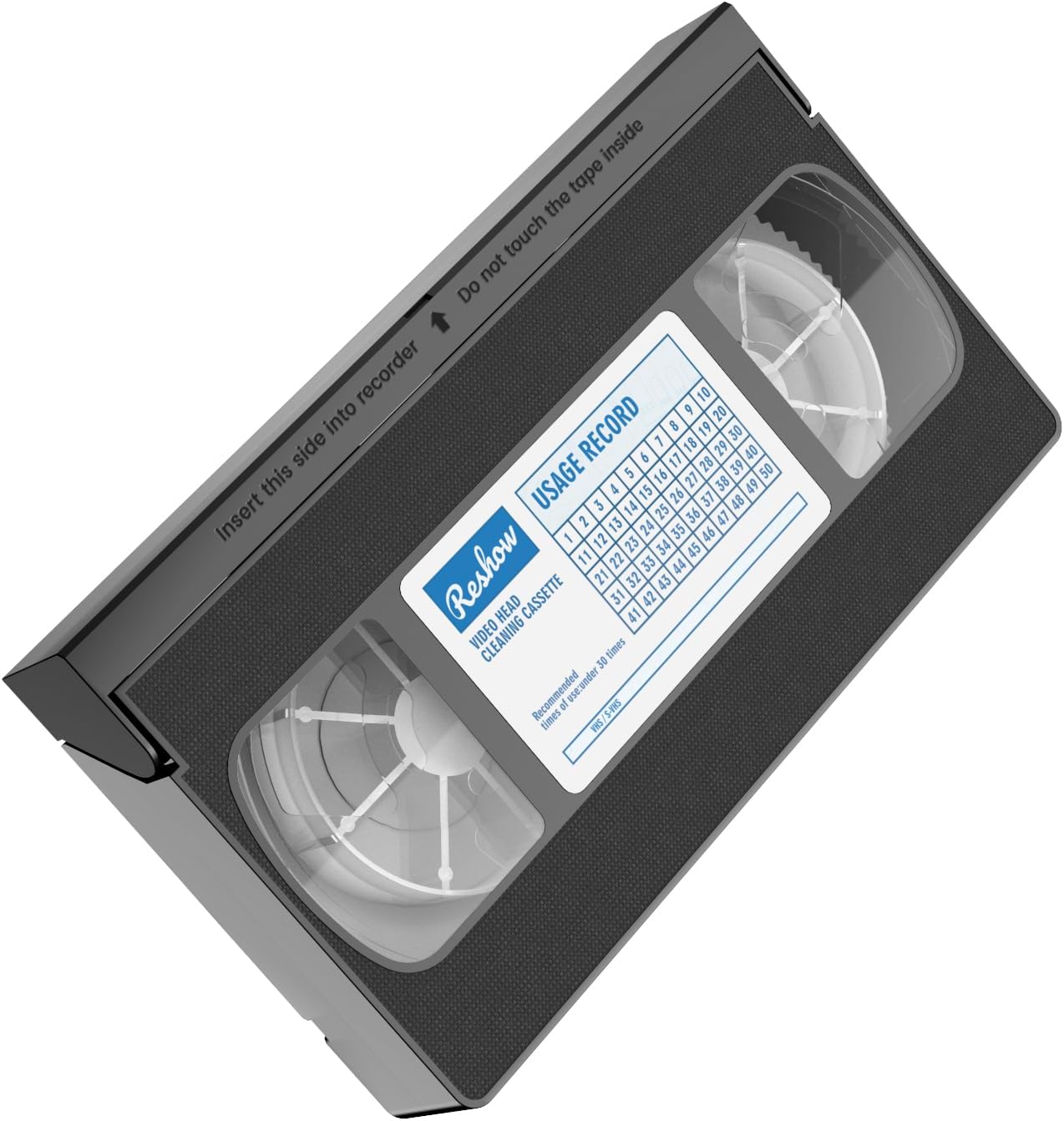 Detalle de Reshow VHS Video Head Cleaner for VHS/VCR Players – Dry, Reusable, 30 Uses