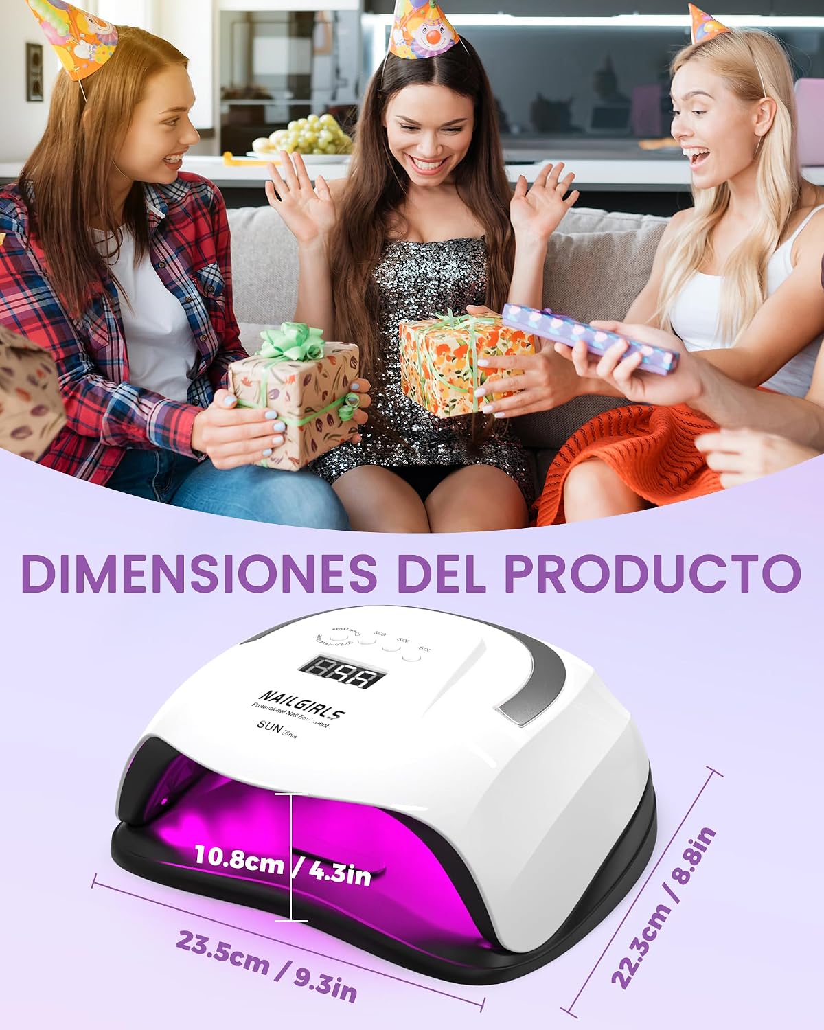 Thumbnail 5 de NAILGIRLS UV 268W Lámpara LED para uñas 268W