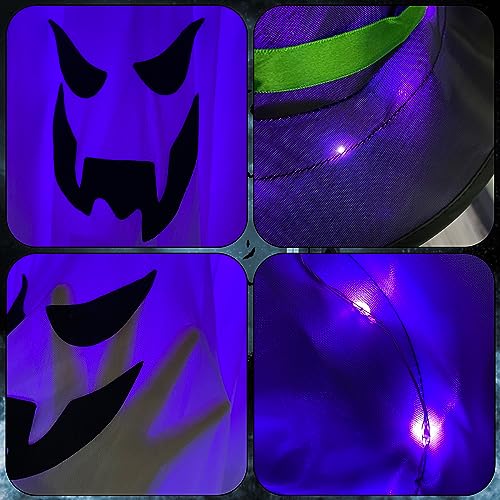 Thumbnail 3 de Décorations d'Halloween à suspendre fantôme lumineux et chapeau de magicien – Jsdoin pour jardin et porte