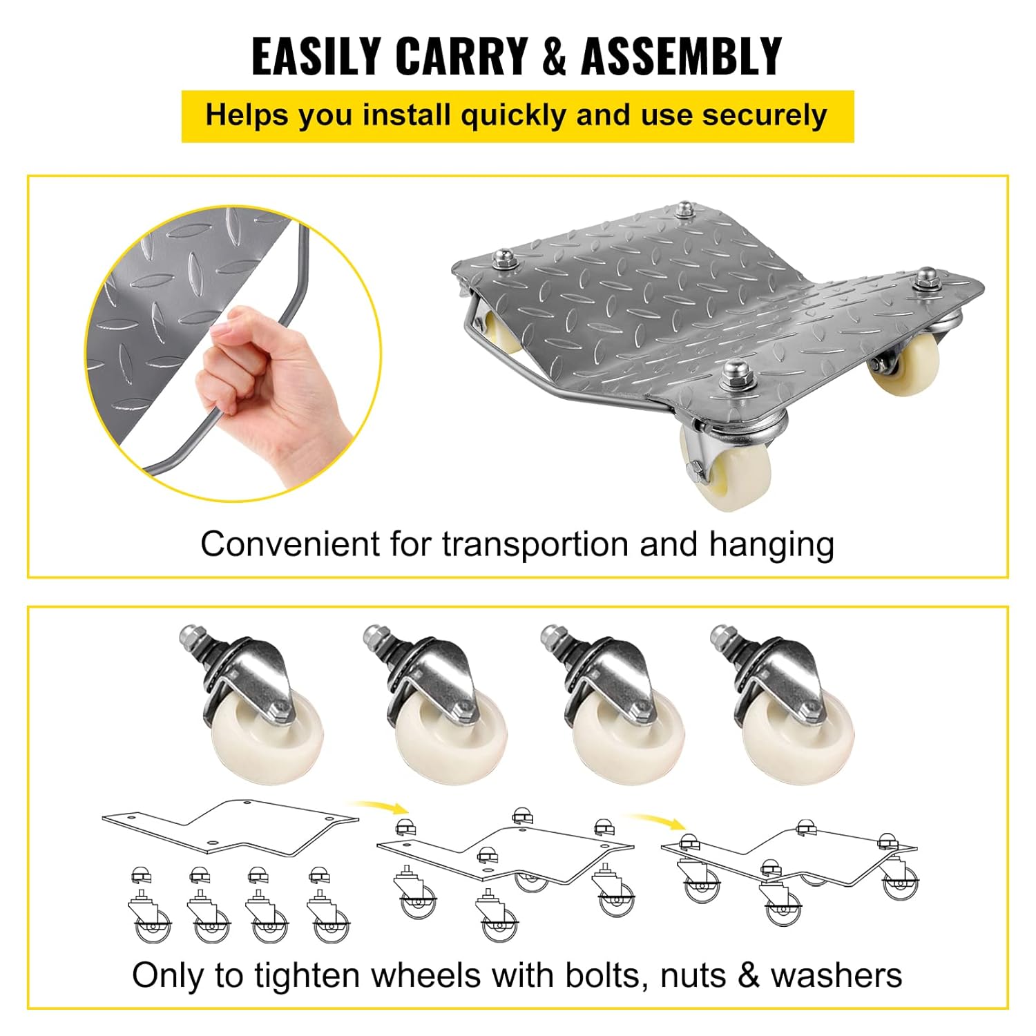 Thumbnail 5 de VEVOR Rangierhilfe 1000 kg, 2er-Set