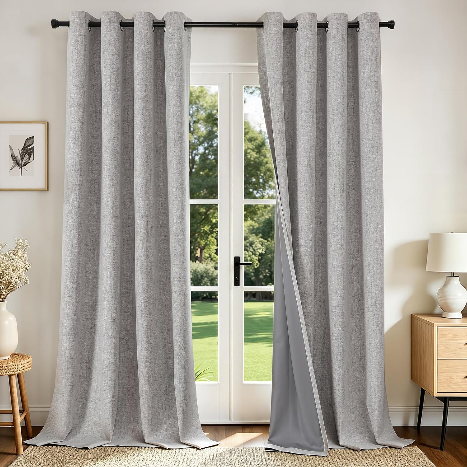 Detalle de Joydeco 100% Blackout Curtains 84" 52"W 🪟