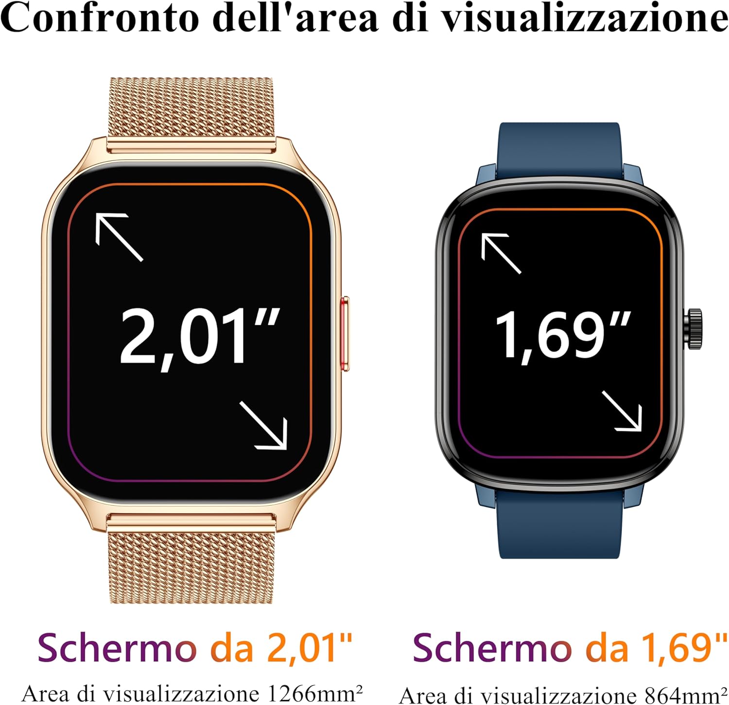 Thumbnail 4 de Popglory Smartwatch uomo/donna con chiamate Bluetooth, SpO2, pressione e 100+ modalità sportive (compatibile iOS/Android)