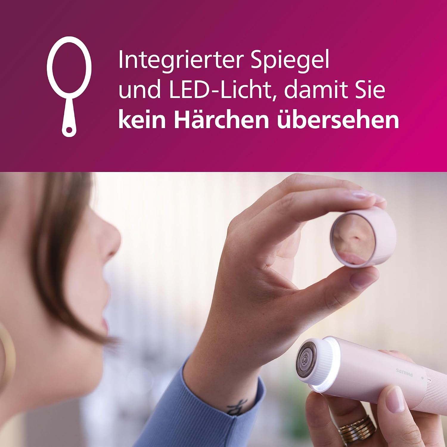 Detalle 2 de Philips BRR454/00 Gesichtshaarentferner 5000 💄