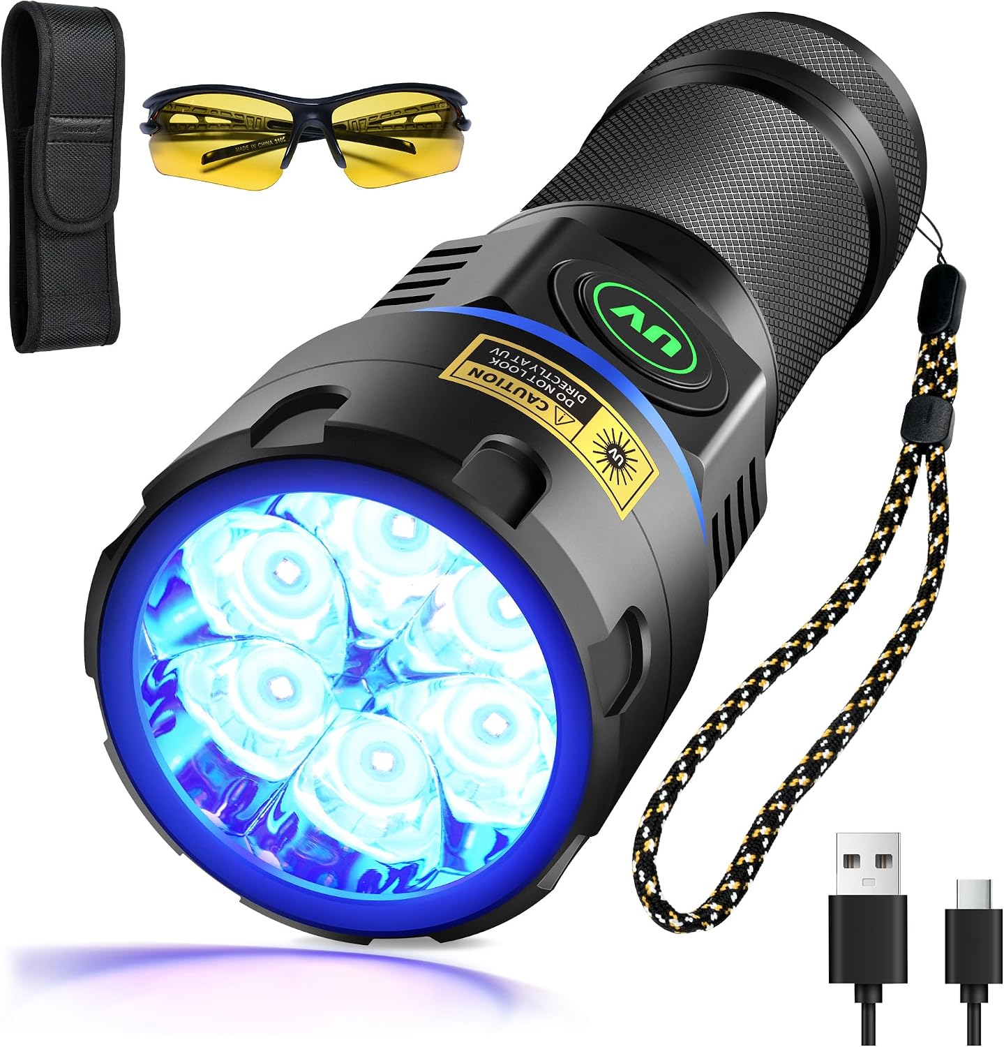 Detalle de DARKBEAM torcia UV 395 nm 6 LED