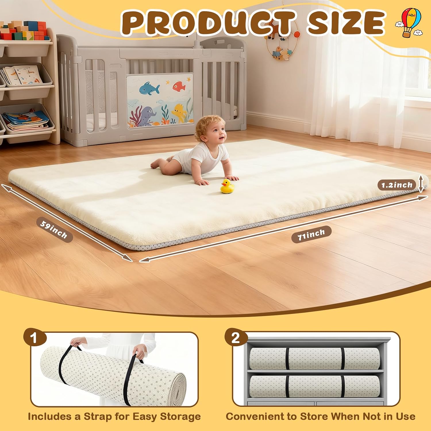 Thumbnail 6 de Yozoia Baby Play Mat, 1.2-Inch Thick