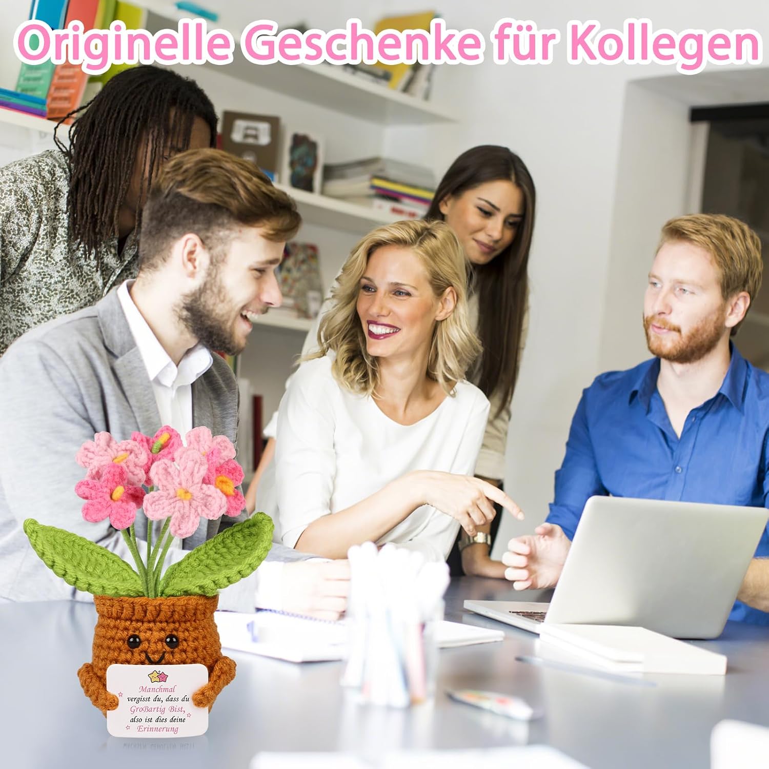 Thumbnail 5 de WenmthG Gestrickte Rosa Vergissmeinnicht