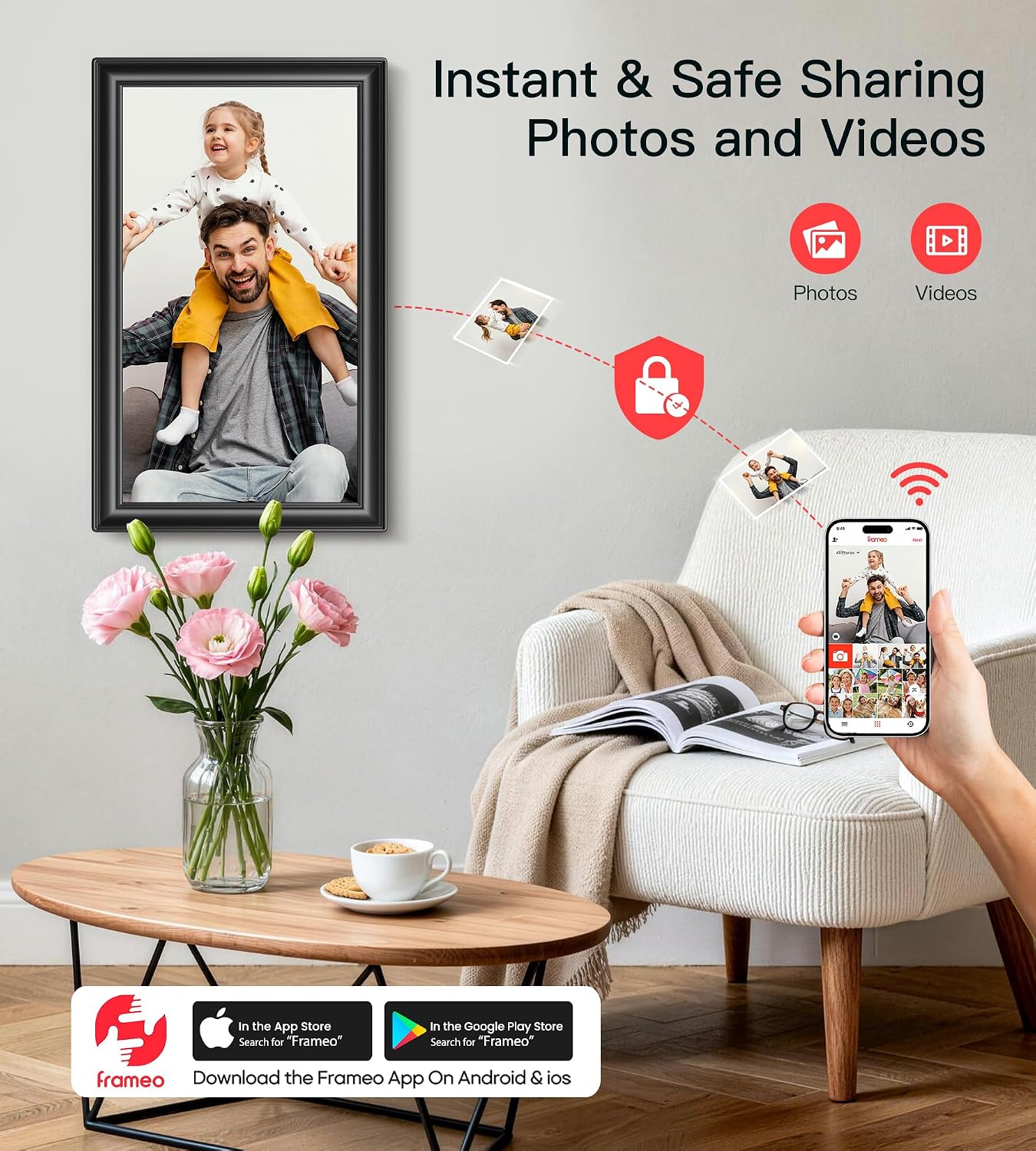 Detalle 2 de 64GB Frameo 15.6" Digital Picture Frame