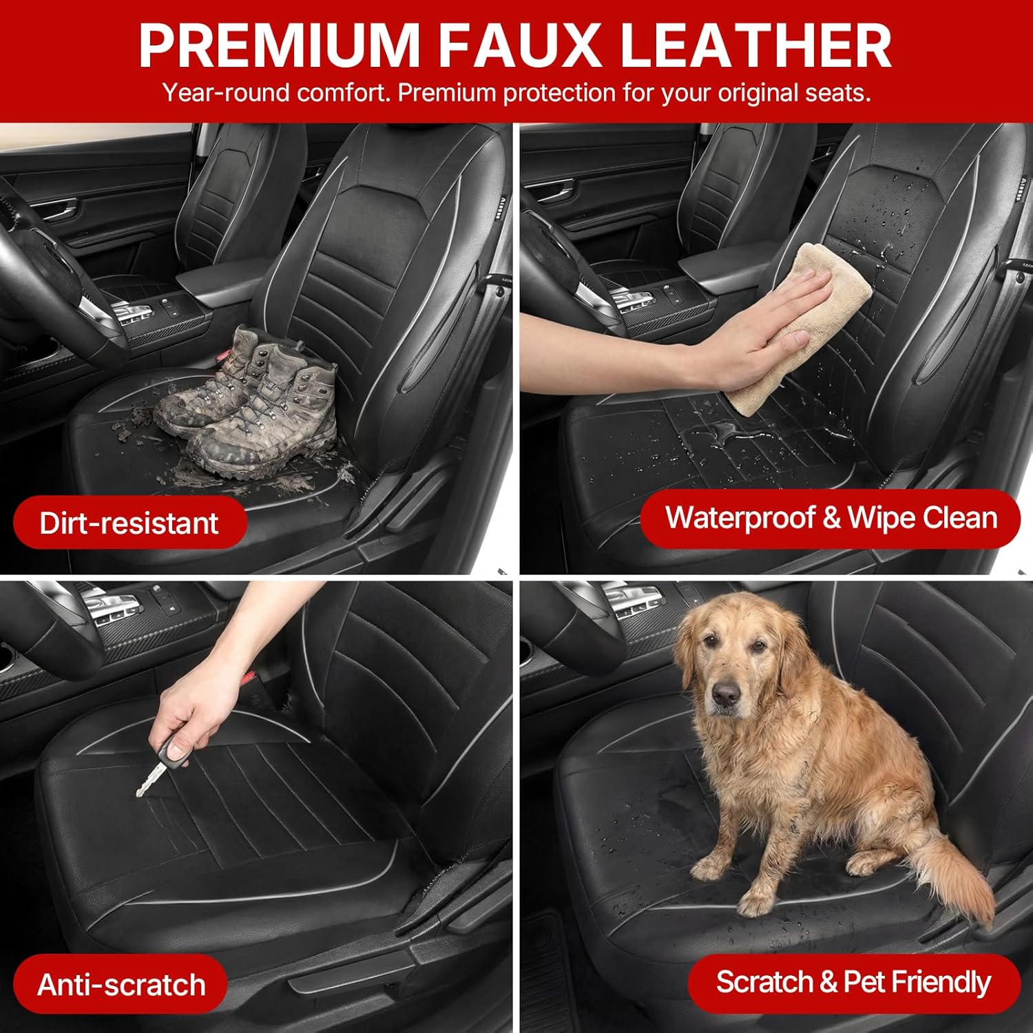 Thumbnail 3 de Universal front car seat covers 1 pair