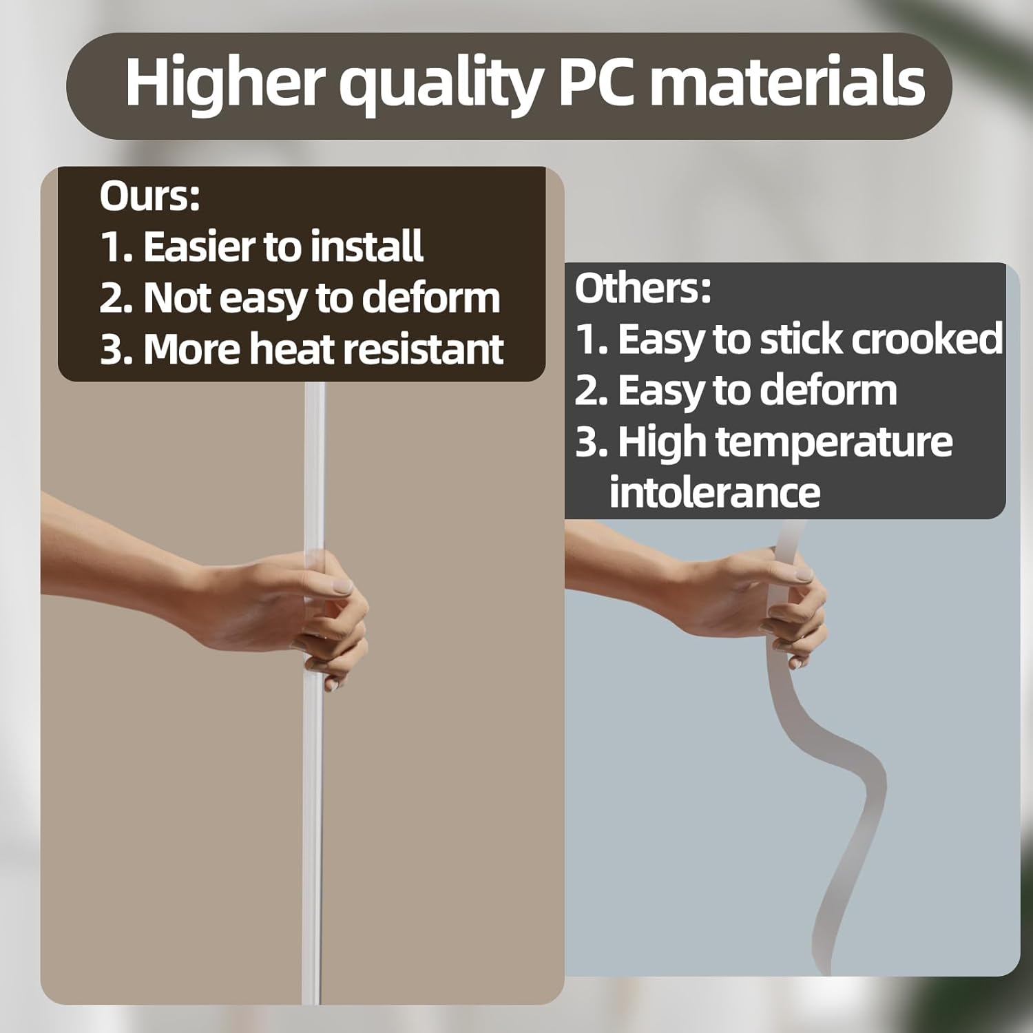 Thumbnail 4 de Clear Self-Adhesive Mini Wall Corner Protectors 39.37" Length 10Pack