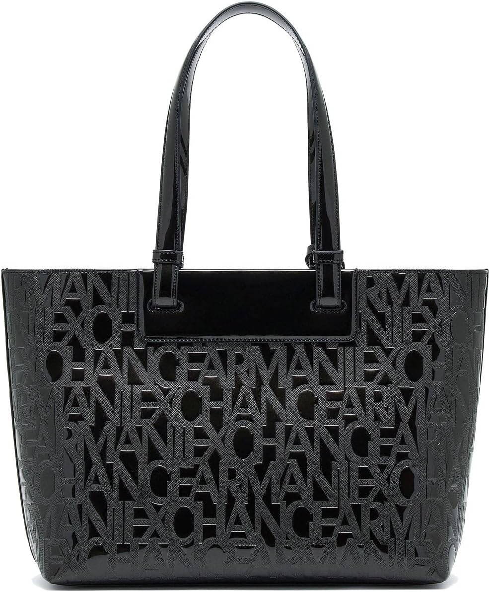 Thumbnail 3 de Armani Exchange Women's Liz: logo all over, stile classico in nero
