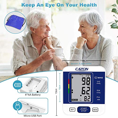 Detalle 2 de CAZON Blood Pressure Monitor with Large Cuff (22-40cm) for Home Use