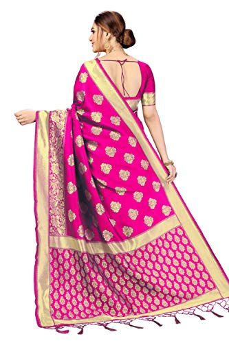 Detalle 2 de Nivah Fashion Women's Banarasi Art Silk Saree with Blouse Piece