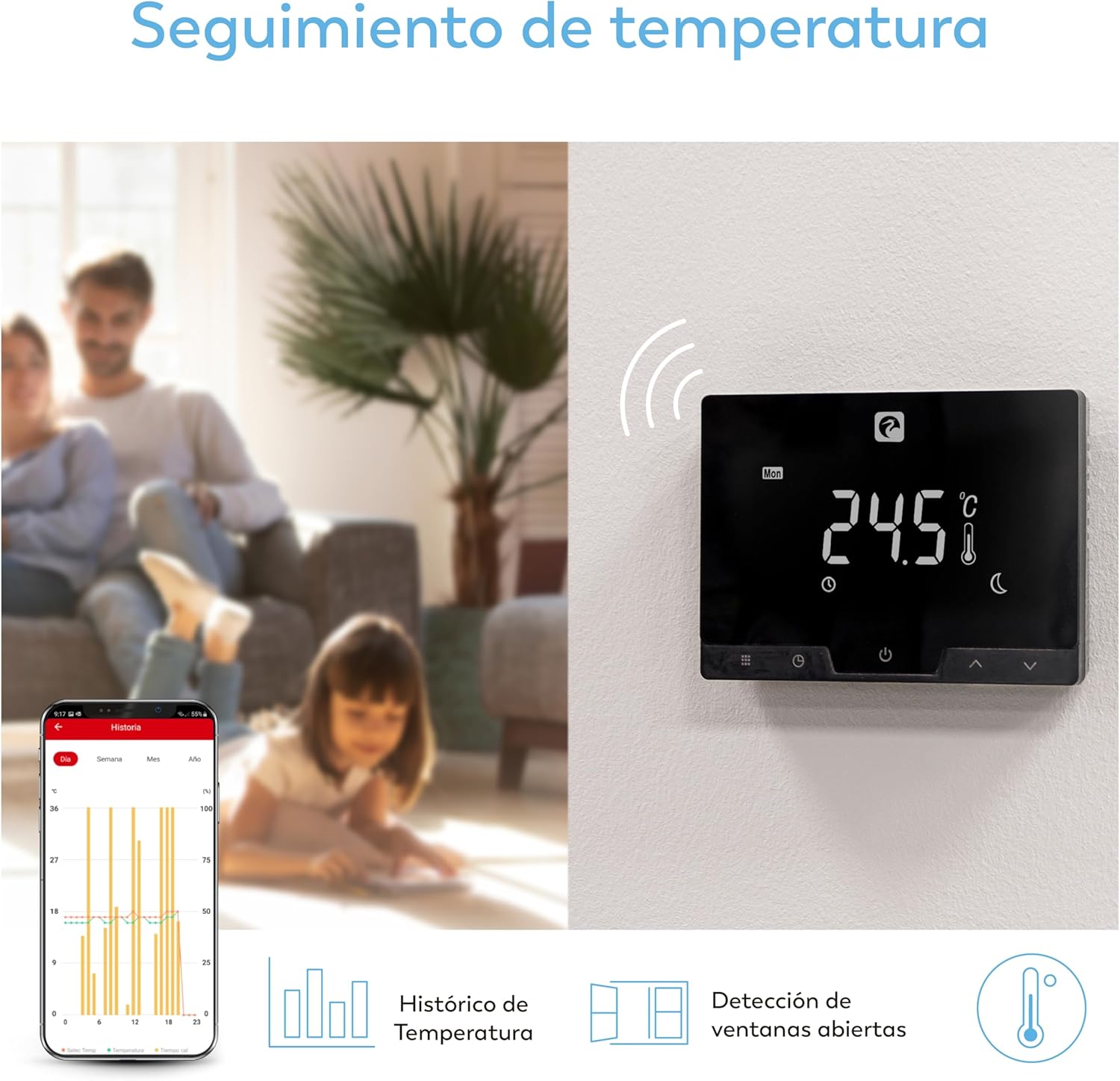 Thumbnail 1 de Garza Smart Termostato inalámbrico programable 2.4 GHz