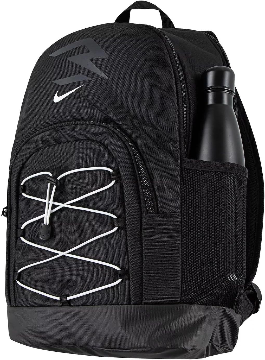 Detalle de Nike 3BRAND Kids Blitz Bungee Backpack for School, Black/White