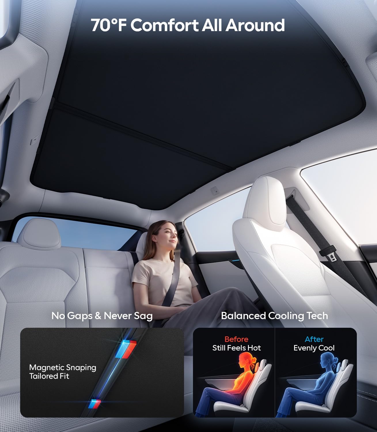 Thumbnail 3 de Wigoo Tesla Model Y Juniper Sunshade