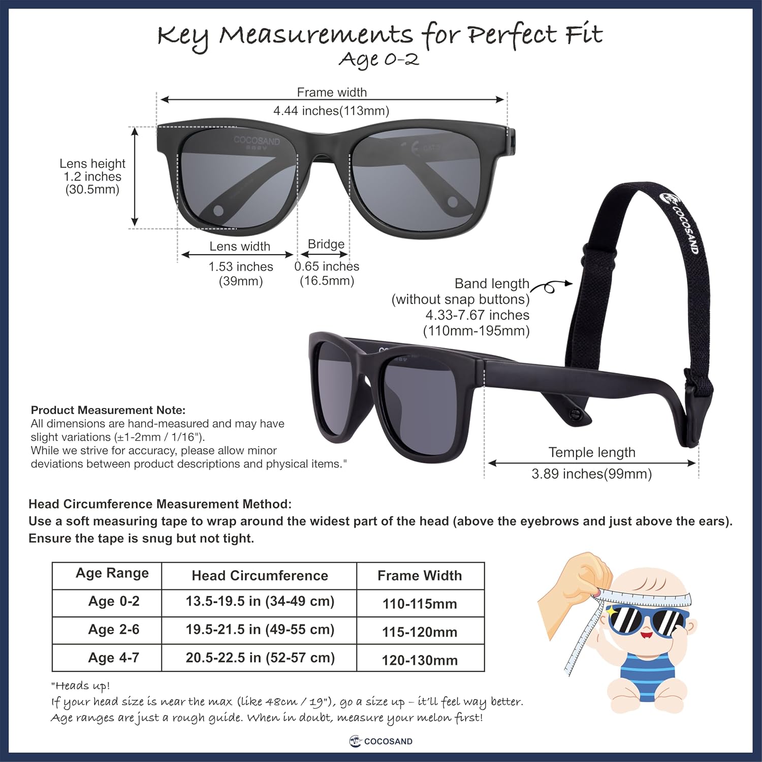 Thumbnail 6 de COCOSAND Flexible Polarized Baby Sunglasses with Strap for 0-24 Months