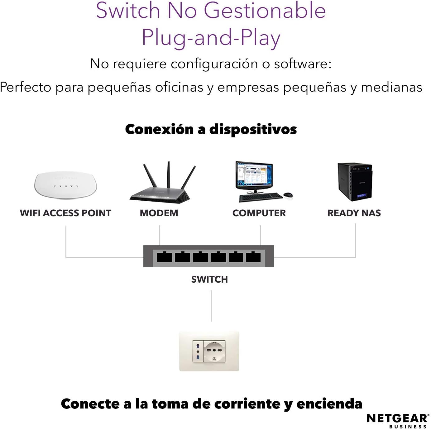 Thumbnail 2 de NETGEAR GS324 Switch Gigabit 24 Puertos