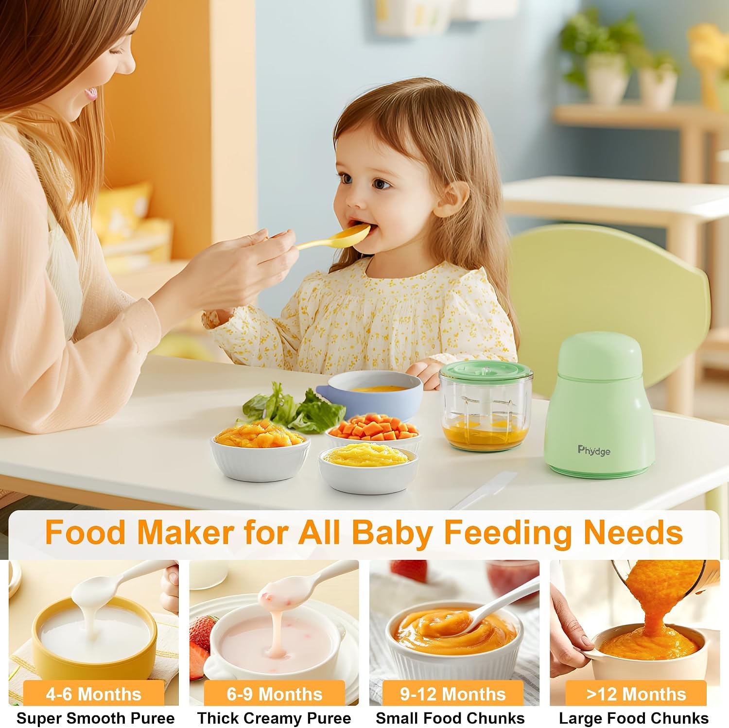 Thumbnail 1 de Phydge YM-5001 Baby Food Maker, 10 oz Glass Bowl, 230W Motor