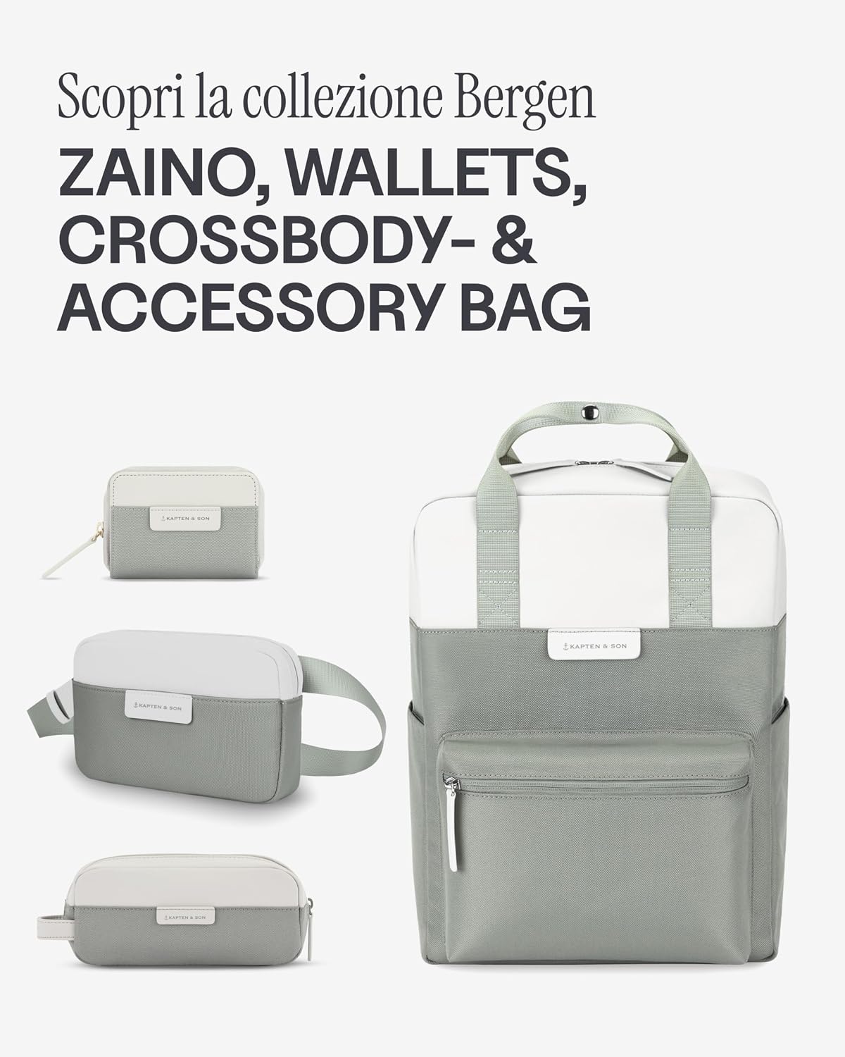 Detalle 2 de Kapten & Son Bergen Pro Wallet Small Muted Sage: Portafoglio donna compatto con stile e funzionalità