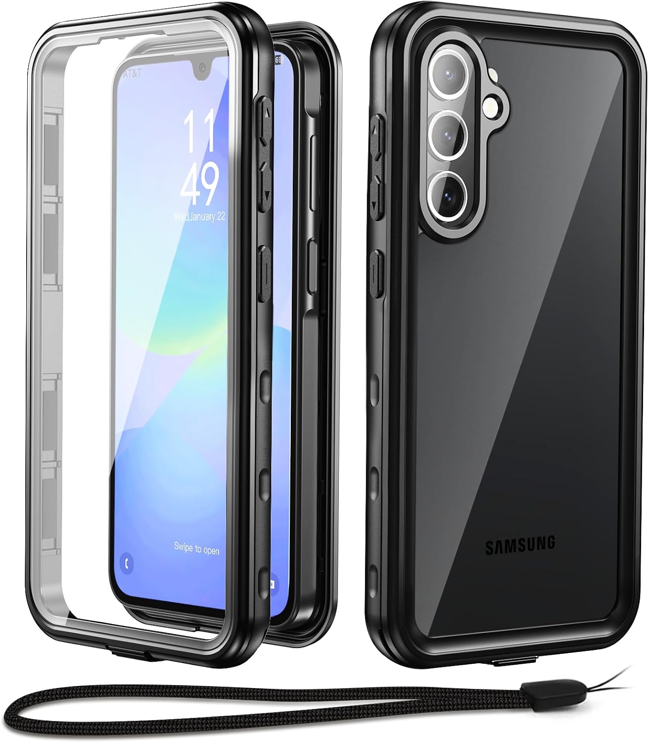 Detalle de Beeasy Waterproof 360° Protective Case for Samsung Galaxy A36 5G with Built-in Screen Protector