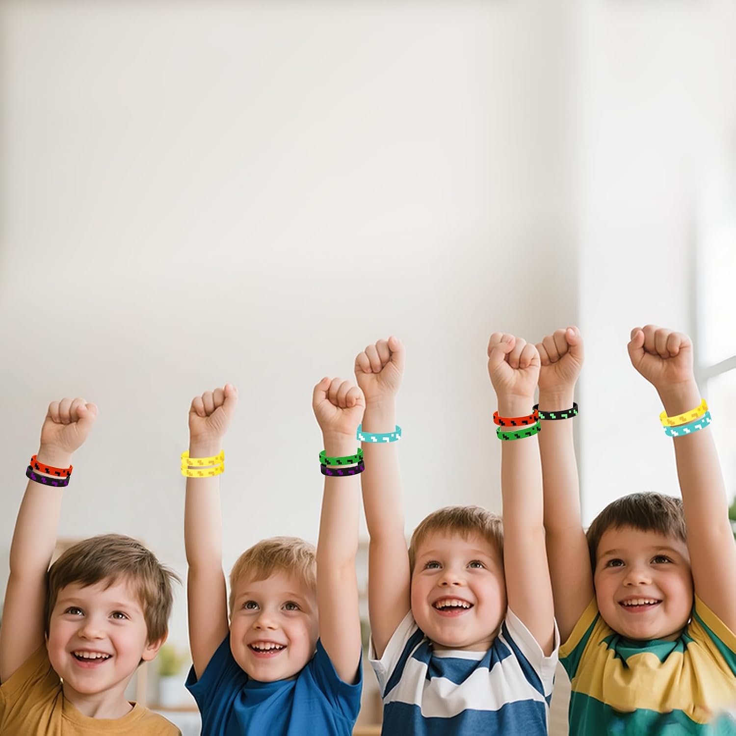 Thumbnail 4 de YunLone: 24 braccialetti pixel per feste, bomboniere e decorazioni – misura kids