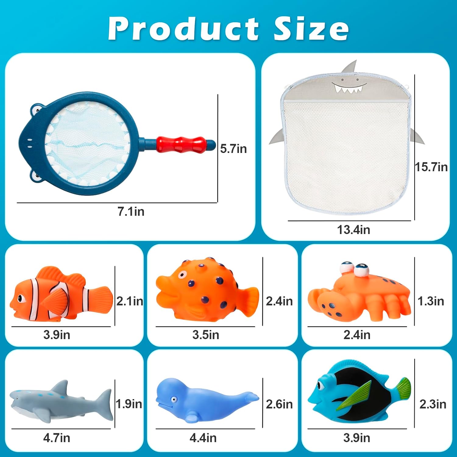 Thumbnail 3 de No Hole Mold Free Baby Bath Toys with Storage Bag for Ages 1–3 and Infants 6–12 Months