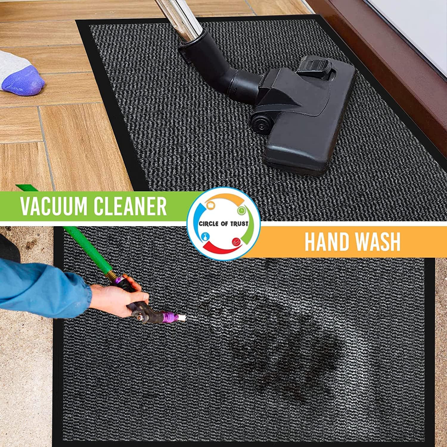 Thumbnail 2 de Circle of trust Large Door Mat Indoor & Outdoor Grey 50x80cm