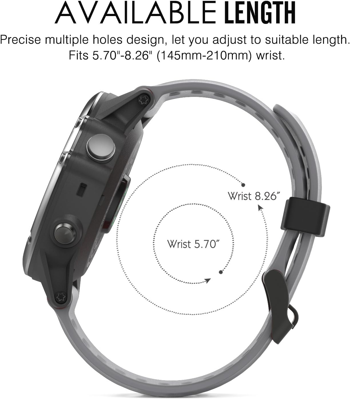 Thumbnail 5 de MoKo Watch Strap for Garmin Fenix 3 145–210mm